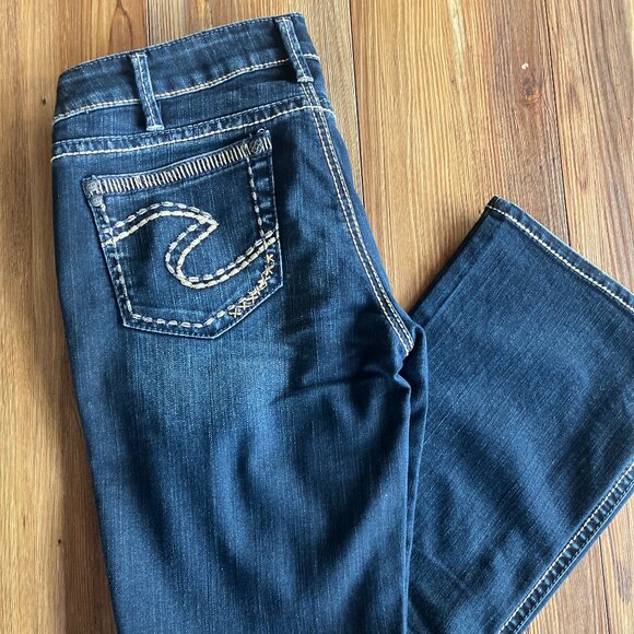 Women's 31 x 31 (sz 10) Silver Jeans Aiko Bootcut Dark Wash - Picture 1 of 6